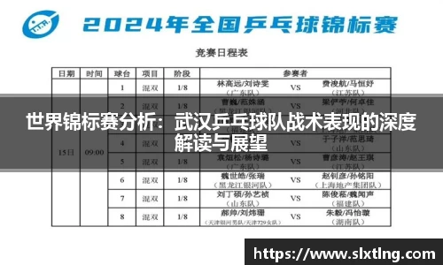 世界锦标赛分析：武汉乒乓球队战术表现的深度解读与展望