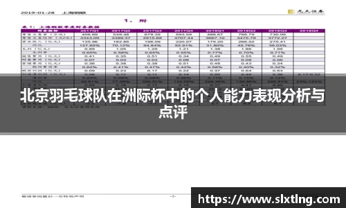 北京羽毛球队在洲际杯中的个人能力表现分析与点评